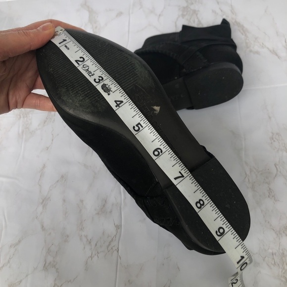 Jack Rogers black nubuck leather hand stitched harness detail booties size 6 - Picture 12 of 14